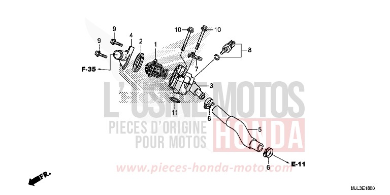 THERMOSTAT von NC750X DCT SWORD SILVER METALLIC (NHA95) von 2014